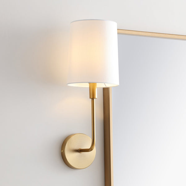 Safavieh JAXSON, 7.75" Brass Iron Wall Sconce - Elegant Illumination for Stylish Living Spaces & Hallways SCN4014A