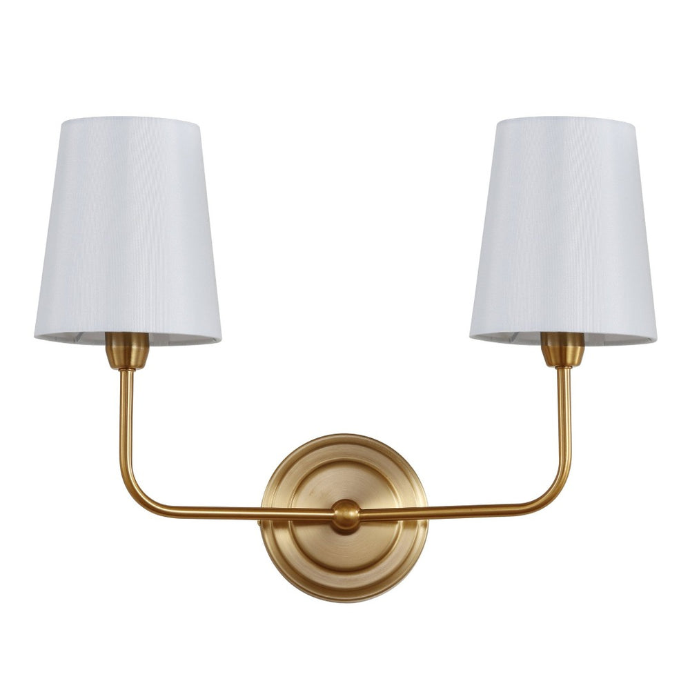 Safavieh EZRA, Elegant 2-Light Brass Wall Sconce for Modern and Traditional Spaces, 17.5 Inch Illuminator SCN4015A