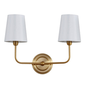Safavieh EZRA, Elegant 2-Light Brass Wall Sconce for Modern and Traditional Spaces, 17.5 Inch Illuminator SCN4015A
