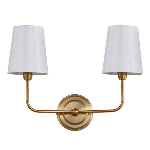 Safavieh EZRA, Elegant 2-Light Brass Wall Sconce for Modern and Traditional Spaces, 17.5 Inch Illuminator SCN4015A