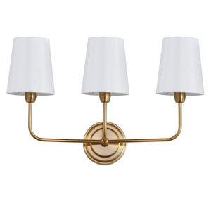 Safavieh SAWYER, Elegant 3-Light Wall Sconce in Brass & Iron – Perfect for Any Room, Stylish & Durable Design SCN4016A