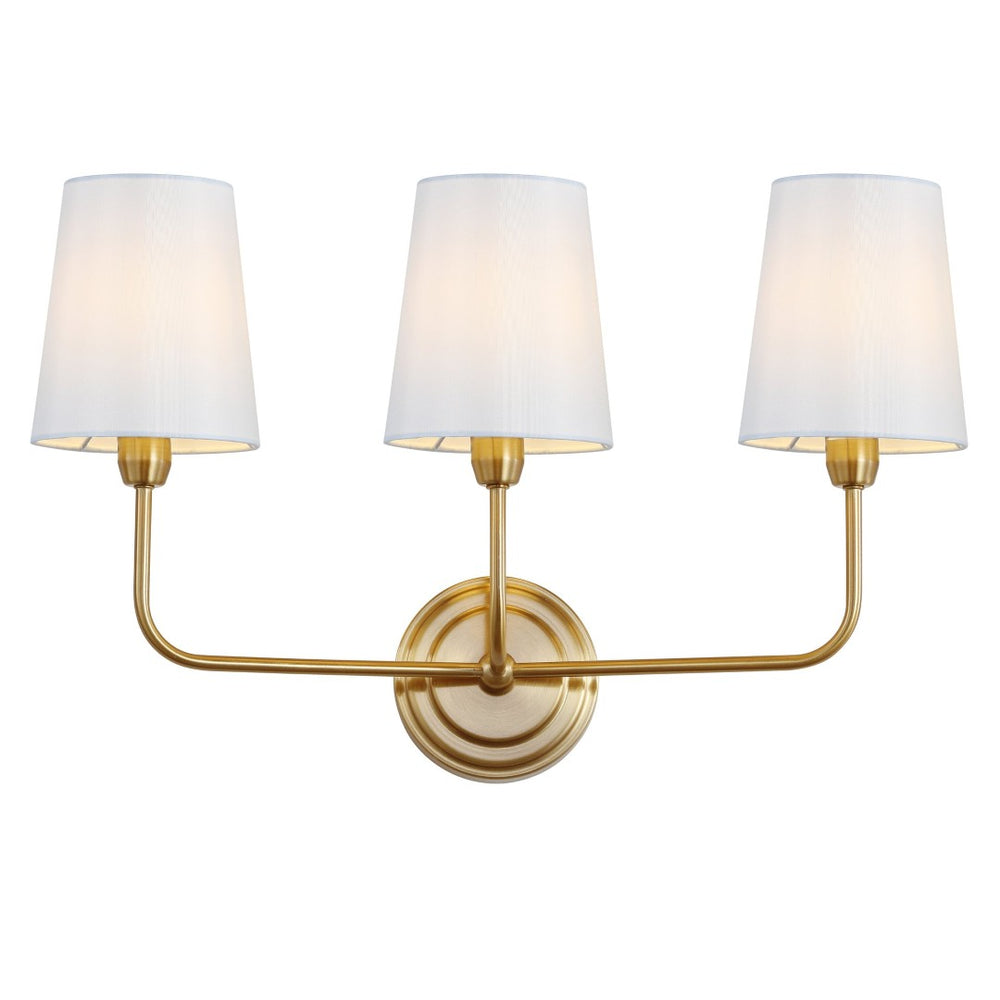 Safavieh SAWYER, Elegant 3-Light Wall Sconce in Brass & Iron – Perfect for Any Room, Stylish & Durable Design SCN4016A