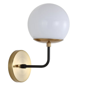 Safavieh CAYDEN, 8 Inch Brass Iron Wall Sconce - Elegant Minimalist Design for Modern & Classic Interiors SCN4017A