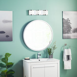 Safavieh MAVERICK Three Light Wall Sconce - Chrome & Clear Glass for Modern Elegance in Any Space SCN4031A