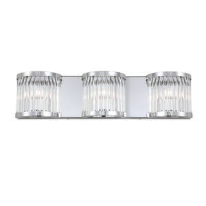 Safavieh MAVERICK Three Light Wall Sconce - Chrome & Clear Glass for Modern Elegance in Any Space SCN4031A