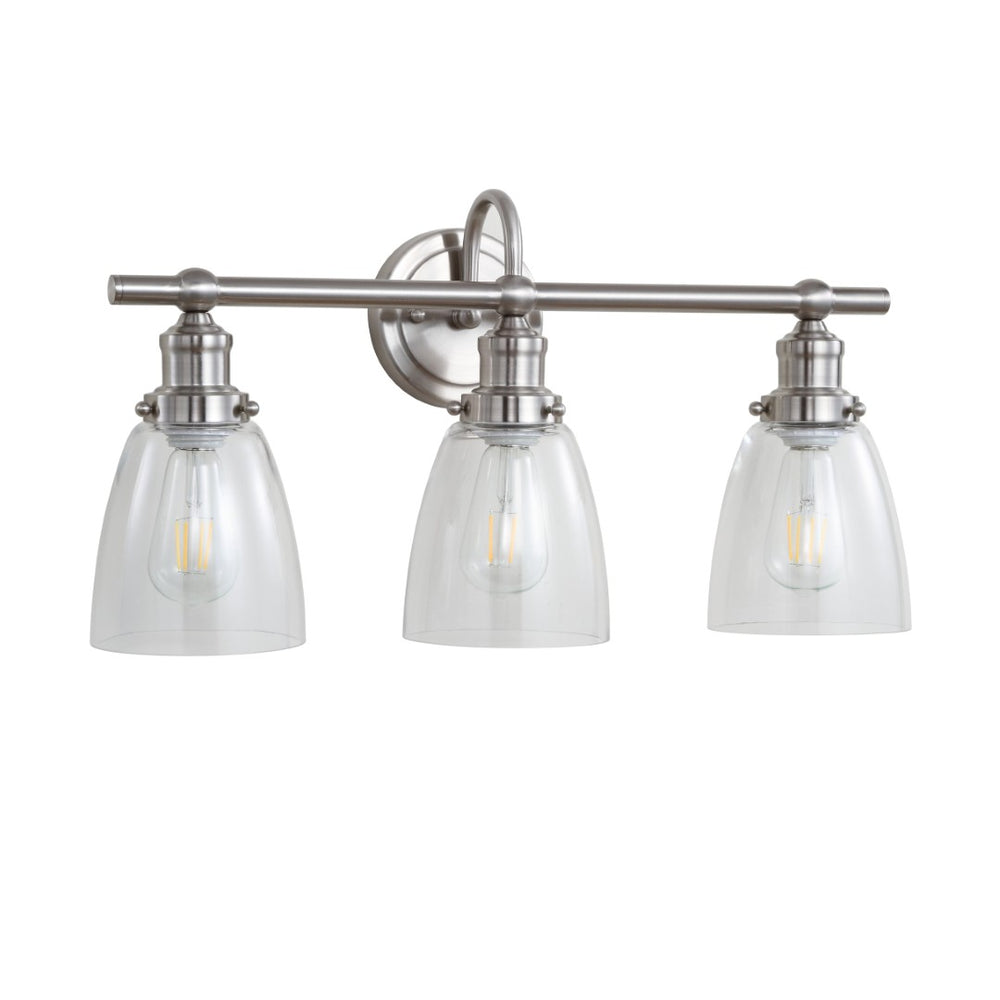 Safavieh DUNES, 3-Light Wall Sconce in Polished Nickel - Modern Iron Design for Stylish Indoor Illumination SCN4046A