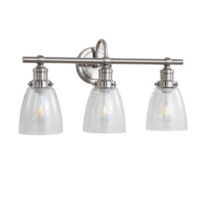 Safavieh DUNES, 3-Light Wall Sconce in Polished Nickel - Modern Iron Design for Stylish Indoor Illumination SCN4046A