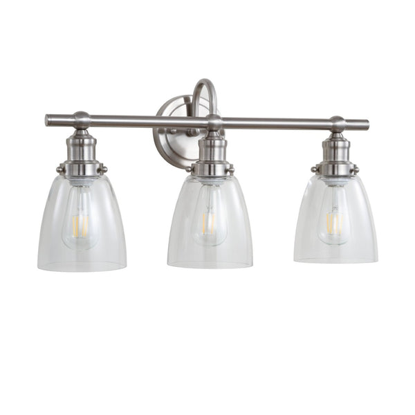 Safavieh DUNES, 3-Light Wall Sconce in Polished Nickel - Modern Iron Design for Stylish Indoor Illumination SCN4046A