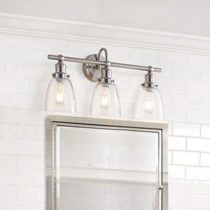 Safavieh DUNES, 3-Light Wall Sconce in Polished Nickel - Modern Iron Design for Stylish Indoor Illumination SCN4046A
