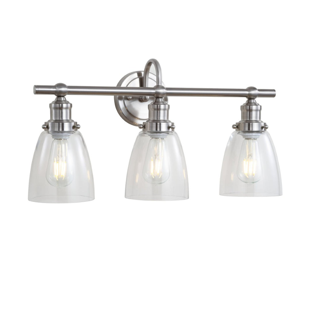 Safavieh DUNES, 3-Light Wall Sconce in Polished Nickel - Modern Iron Design for Stylish Indoor Illumination SCN4046A