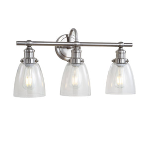 Safavieh DUNES, 3-Light Wall Sconce in Polished Nickel - Modern Iron Design for Stylish Indoor Illumination SCN4046A