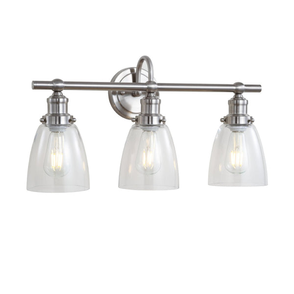 Safavieh DUNES, 3-Light Wall Sconce in Polished Nickel - Modern Iron Design for Stylish Indoor Illumination SCN4046A