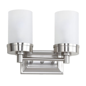 Safavieh KYLAN Two-Light Sconce in Bronze with White Frosted Glass Shades – Perfect for Elegant Lighting Solutions SCN4048A