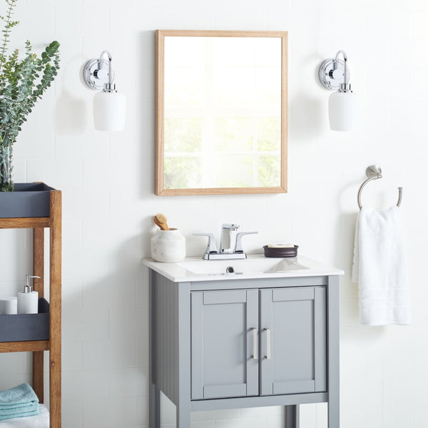 Safavieh CASEN Wall Sconce - Elegant Iron Frame with White Frosted Glass for Soft, Ambient Illumination SCN4050A