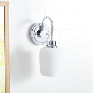 Safavieh CASEN Wall Sconce - Elegant Iron Frame with White Frosted Glass for Soft, Ambient Illumination SCN4050A