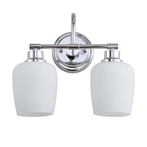 Safavieh RAYDEN Two-Light Wall Sconce - Elegant Iron Frame with White Frosted Glass - Perfect for Any Space SCN4051A