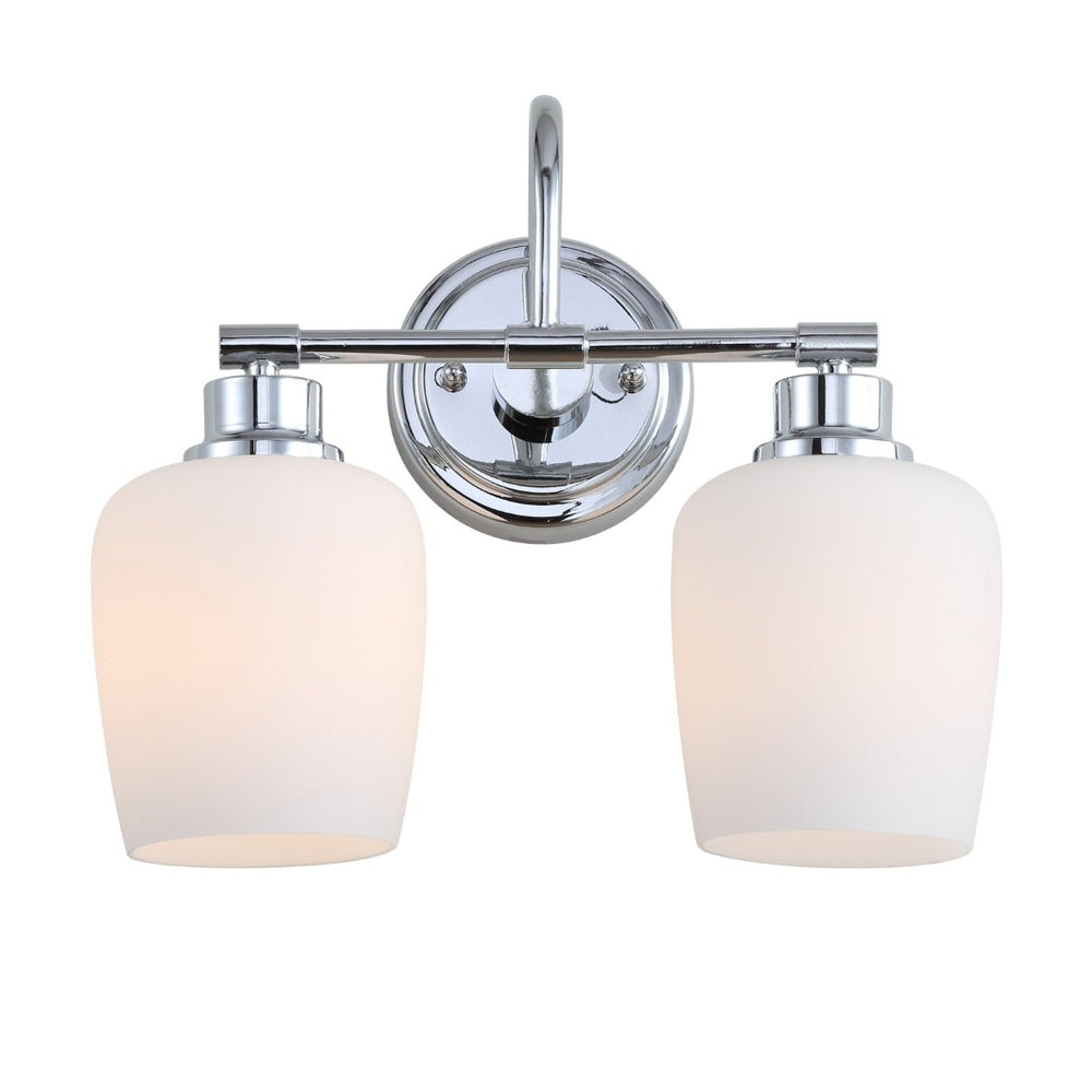 Safavieh RAYDEN Two-Light Wall Sconce - Elegant Iron Frame with White Frosted Glass - Perfect for Any Space SCN4051A
