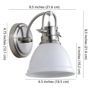 Safavieh LAWSON Sconce - Elegant Bronze Lighting Fixture for Warm Ambiance in Living Rooms and Bedrooms White SCN4053B