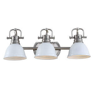 Safavieh ROLAND Three-Light Brushed Nickel Wall Sconce with White Glass Shades for Elegant Modern Illumination SCN4054B