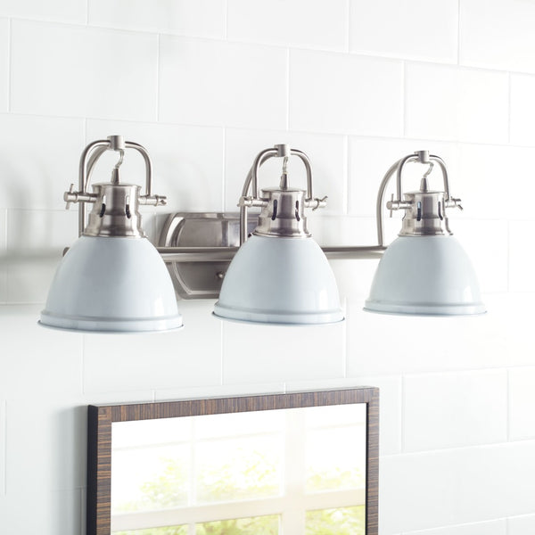 Safavieh ROLAND Three-Light Brushed Nickel Wall Sconce with White Glass Shades for Elegant Modern Illumination SCN4054B