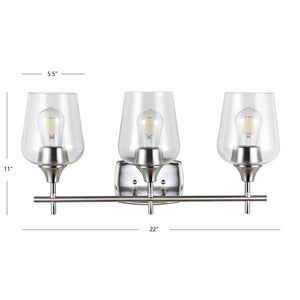 Safavieh EAGAN Wall Sconce - Modern Nickel Lighting Fixture for Hallways, Living Rooms & Bedroom Ambiance SCN4057A