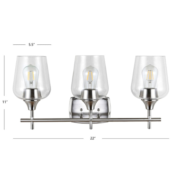 Safavieh EAGAN Wall Sconce - Modern Nickel Lighting Fixture for Hallways, Living Rooms & Bedroom Ambiance SCN4057A