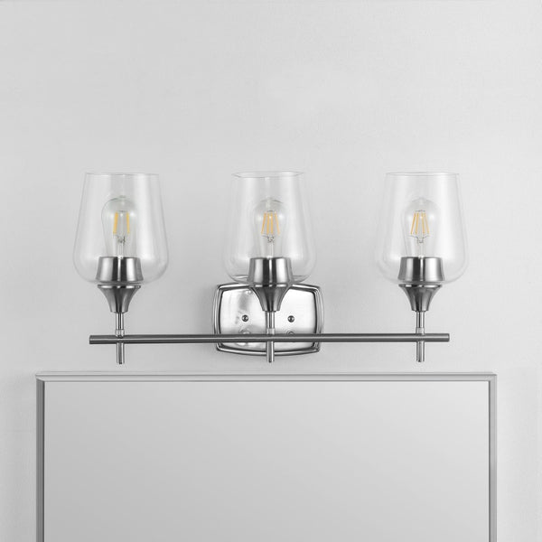 Safavieh EAGAN Wall Sconce - Modern Nickel Lighting Fixture for Hallways, Living Rooms & Bedroom Ambiance SCN4057A
