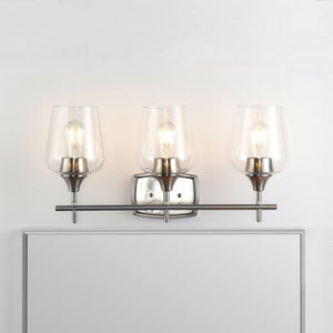 Safavieh EAGAN Wall Sconce - Modern Nickel Lighting Fixture for Hallways, Living Rooms & Bedroom Ambiance SCN4057A