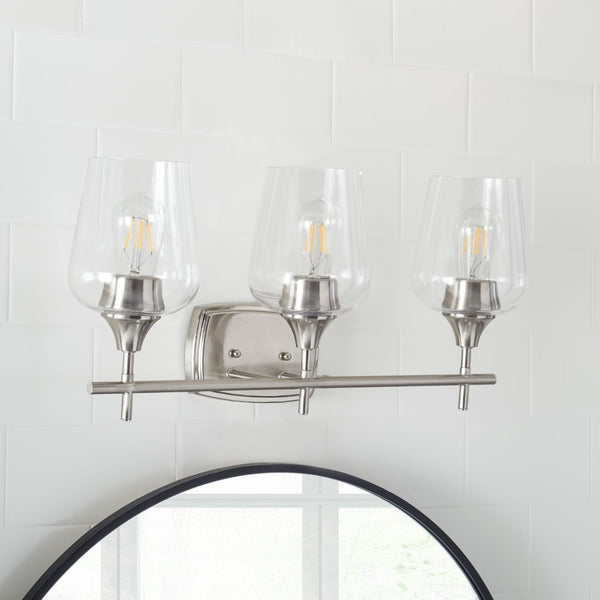 Safavieh EAGAN Wall Sconce - Modern Nickel Lighting Fixture for Hallways, Living Rooms & Bedroom Ambiance SCN4057A