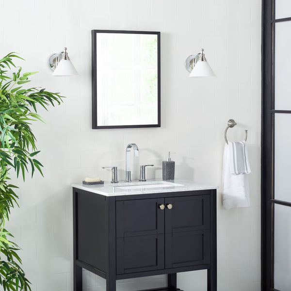 Safavieh PLACID Widespread Dual Handle Bathroom Faucet - Stylish Chrome Finish, Stainless Steel, Easy Control BRF1053C