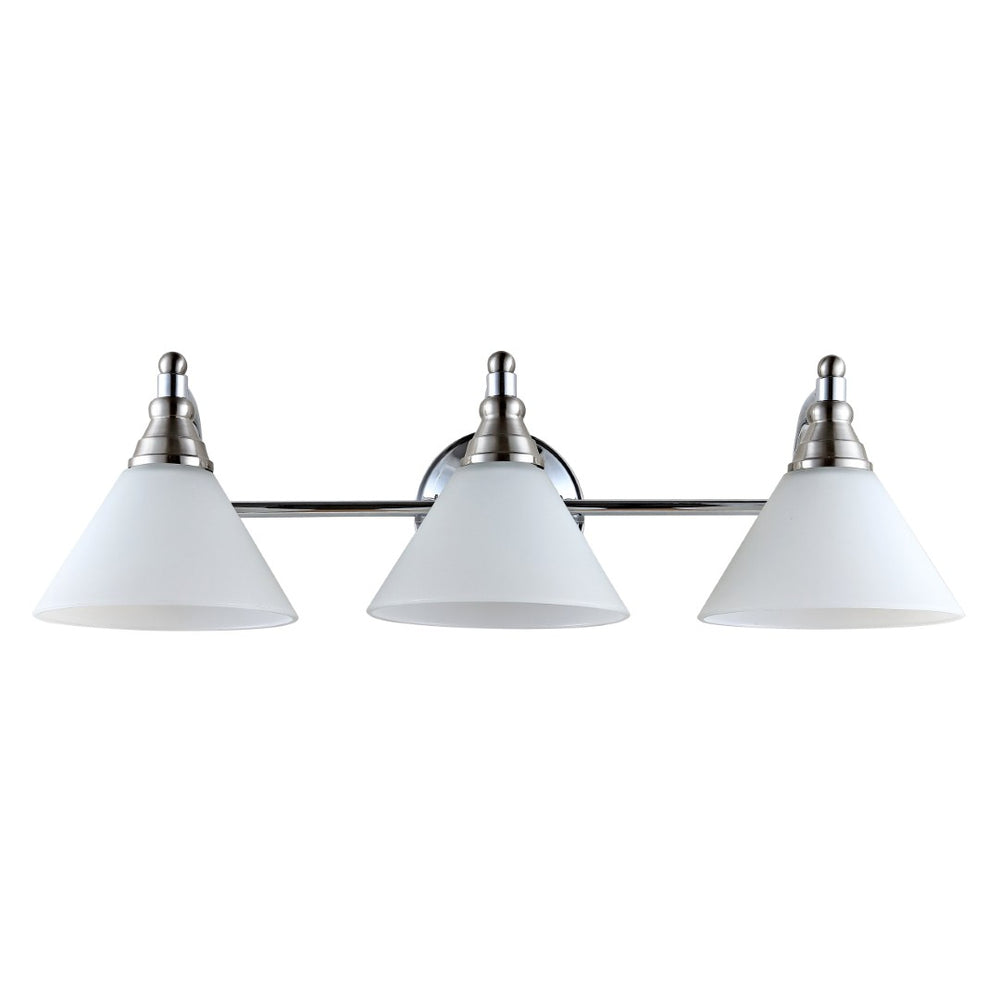Safavieh PANYA, 3-Light Wall Sconce in Brushed Nickel & White – Elegant Iron Fixture for Any Room Design SCN4062A