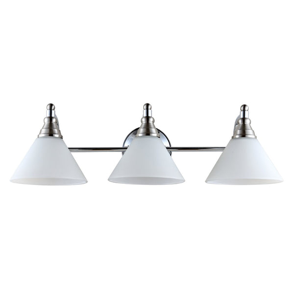 Safavieh PANYA, 3-Light Wall Sconce in Brushed Nickel & White – Elegant Iron Fixture for Any Room Design SCN4062A