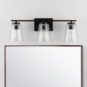 Safavieh GREZLER, 3-Light Wall Sconce in Oil-Rubbed Bronze with Clear Glass Shades for Elegant Illumination SCN4063A