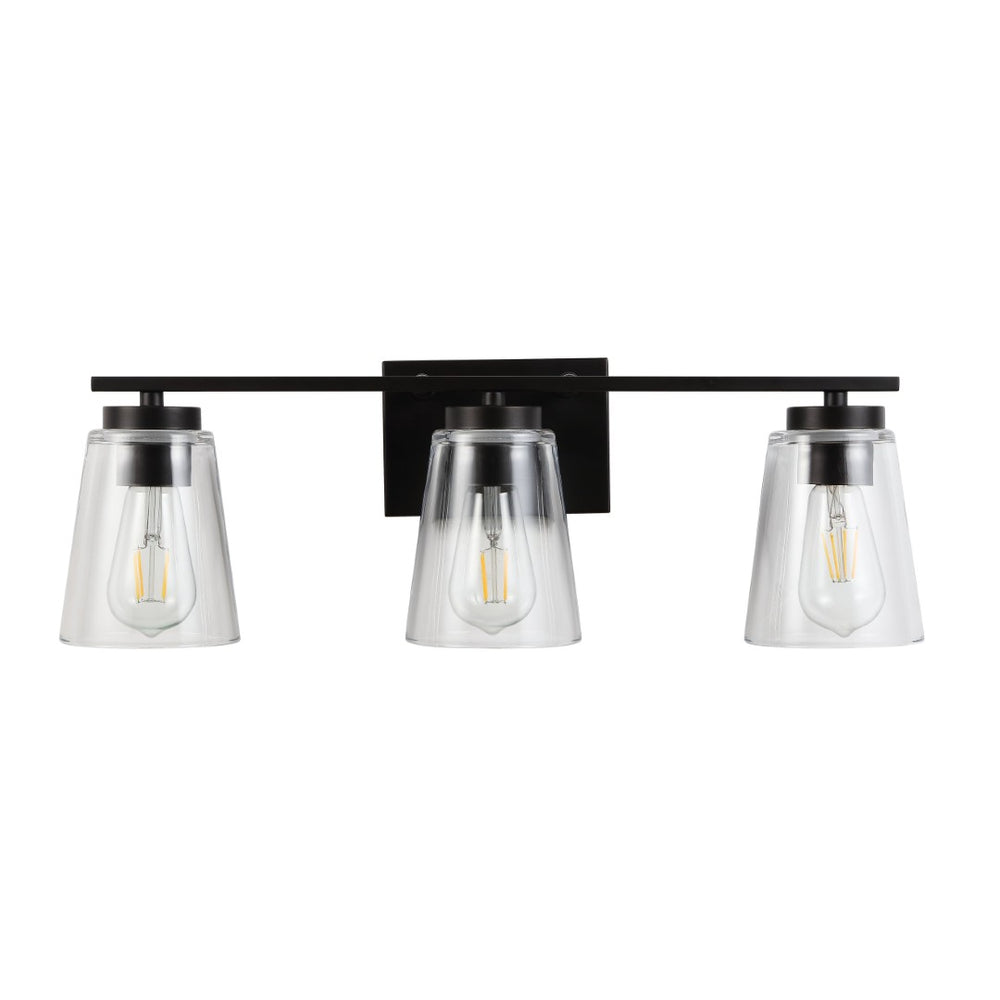 Safavieh GREZLER, 3-Light Wall Sconce in Oil-Rubbed Bronze with Clear Glass Shades for Elegant Illumination SCN4063A