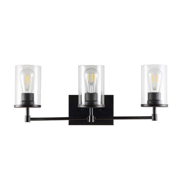 Safavieh RONSA, Elegant 3-Light Oil Rubbed Bronze Wall Sconce with Clear Accents for Timeless Home Style SCN4064A