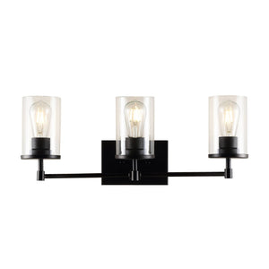 Safavieh RONSA, Elegant 3-Light Oil Rubbed Bronze Wall Sconce with Clear Accents for Timeless Home Style SCN4064A
