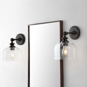 Safavieh NERI, Set of 2 Elegant 8-Inch Oil Rubbed Bronze Wall Sconces for Timeless Home Ambiance SCN4065A-SET2