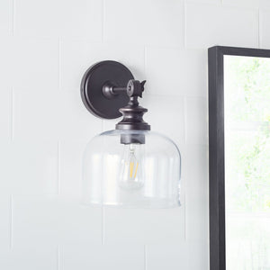 Safavieh NERI, Set of 2 Elegant 8-Inch Oil Rubbed Bronze Wall Sconces for Timeless Home Ambiance SCN4065A-SET2