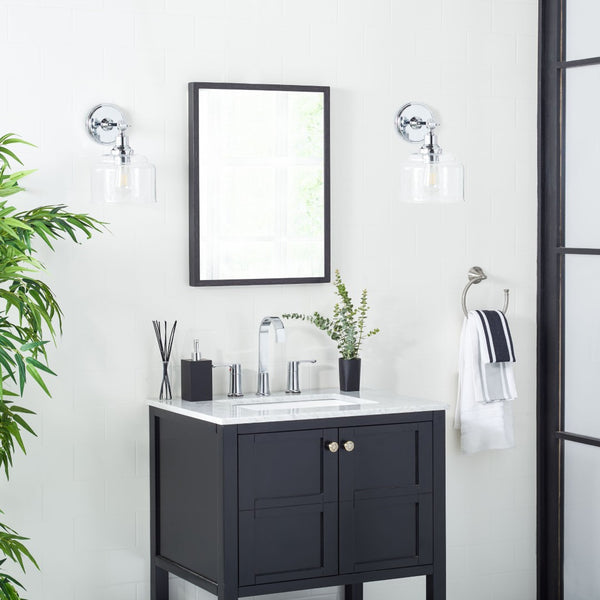 Safavieh PLACID Widespread Dual Handle Bathroom Faucet - Stylish Chrome Finish, Stainless Steel, Easy Control BRF1053C