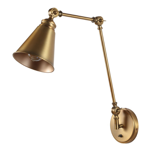 Safavieh KENSLEY, 21-Inch Iron Wall Sconce - Sculptural Light Fixture for Modern and Traditional Spaces Brass SCN4067B