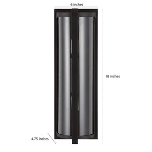 Safavieh SENLA, Elegant 6-Inch Oil Rubbed Bronze Wall Sconce Set of 2 with Clear Glass Shades for Any Room SCN4068A-SET2