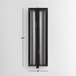 Safavieh SENLA, Elegant 6-Inch Oil Rubbed Bronze Wall Sconce Set of 2 with Clear Glass Shades for Any Room SCN4068A-SET2