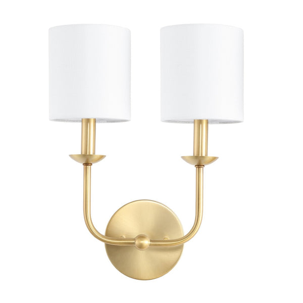 Safavieh FERRARA, 2-Light Gold Metal Wall Sconce - Chic Accent Lighting for Hallways & Living Spaces SCN4069A