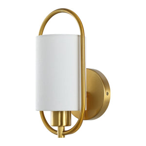 Safavieh HALDEA, 6.25 Inch Brass Iron Wall Sconce - Elegant Lighting for Modern and Classic Home Décor SCN4071A