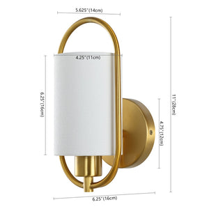 Safavieh HALDEA, 6.25 Inch Brass Iron Wall Sconce - Elegant Lighting for Modern and Classic Home Décor SCN4071A