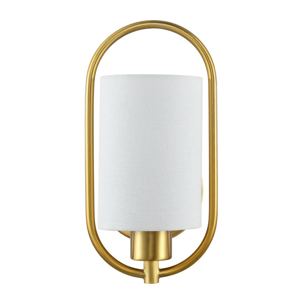 Safavieh HALDEA, 6.25 Inch Brass Iron Wall Sconce - Elegant Lighting for Modern and Classic Home Décor SCN4071A