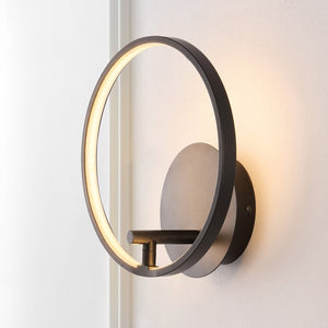 Safavieh JOLYN, Elegant LED Wall Sconce, 10.5-Inch Black Aluminum Fixture for Modern Home Illumination SCN4075A