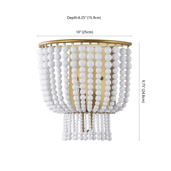 Safavieh CELYN, 10" W Modern White Acrylic Sconce with Brass Accents for Ambient Lighting in Any Room SCN4081A