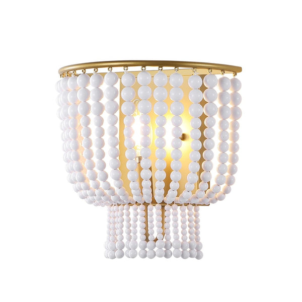 Safavieh CELYN, 10" W Modern White Acrylic Sconce with Brass Accents for Ambient Lighting in Any Room SCN4081A