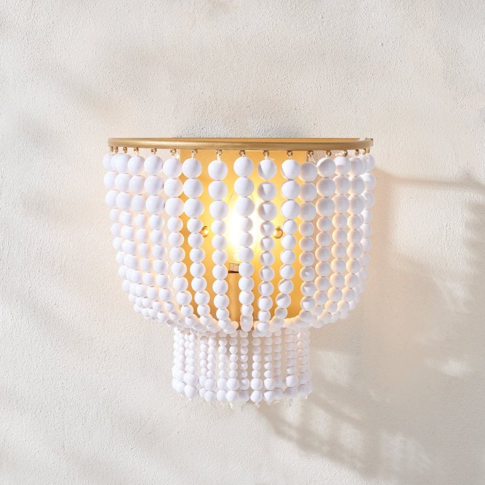 Safavieh CELYN, 10" W Modern White Acrylic Sconce with Brass Accents for Ambient Lighting in Any Room SCN4081A